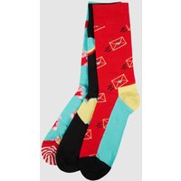 Happy Socks Socken im 3er-Pack in Rot, Größe 41/46 von Happy Socks