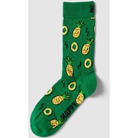 Happy Socks Socken im Allover-Look Modell 'Pineapple' in Gruen, Größe 36/40 von Happy Socks