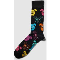 Happy Socks Socken mit Allover-Muster Modell 'Dog' in Black, Größe 36/40 von Happy Socks