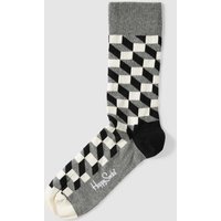 Happy Socks Socken mit Allover-Muster Modell 'FILLED OPTIC' in Black, Größe 36/40 von Happy Socks