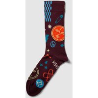 Happy Socks Socken mit Allover-Muster Modell 'Gemini' in Dunkelrot, Größe 36/40 von Happy Socks
