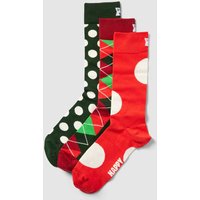 Happy Socks Socken mit Allover-Muster Modell 'Holiday Classics' im 3er-Pack in Rot, Größe 41/46 von Happy Socks