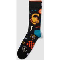 Happy Socks Socken mit Allover-Muster Modell 'Scorpio' in Black, Größe 36/40 von Happy Socks