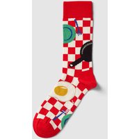 Happy Socks Socken mit Allover-Print Modell 'Early Bird' in Rot, Größe 36/40 von Happy Socks