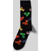 Happy Socks Socken mit Motiv-Print Modell 'Disco Shoes' in Black, Größe 41/46 von Happy Socks