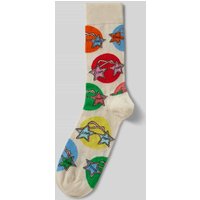 Happy Socks Socken mit Motiv-Print Modell 'Elton Glasses' in Offwhite, Größe 41/46 von Happy Socks