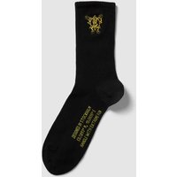 Happy Socks Socken mit Motiv-Stitching Modell 'Greetings' in Black, Größe 36/40 von Happy Socks