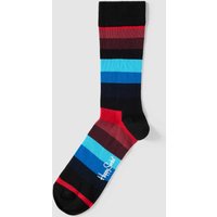 Happy Socks Socken mit Allover-Muster Modell 'Stripe' in Black, Größe 36/40 von Happy Socks