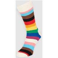 Happy Socks Socken mit Kontraststreifen Modell 'Pride Stripe' in Offwhite, Größe 41/46 von Happy Socks