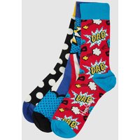 Happy Socks Socken mit Stretch-Anteil im 3er-Pack in Rot, Größe 36/40 von Happy Socks