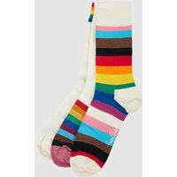 Happy Socks Socken mit Stretch-Anteil im 3er-Pack in Weiss, Größe 36/40 von Happy Socks