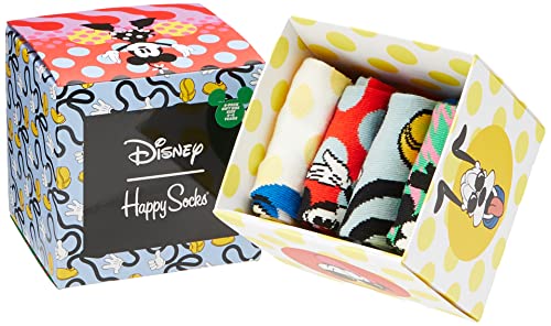 Happy Socks Unisex Baby 4-pack Kinder Disney Gift Set Socken, Mehrfarbig, 0-12 Monate EU von Happy Socks