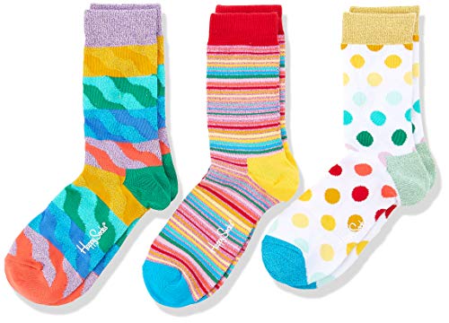 Happy Socks Unisex Baby Kids Pride Gift Box Socken, Mehrfarbig (Multicolour 100), 2-3 Jahre (Herstellergröße: 2-3Y) (3er Pack) von Happy Socks