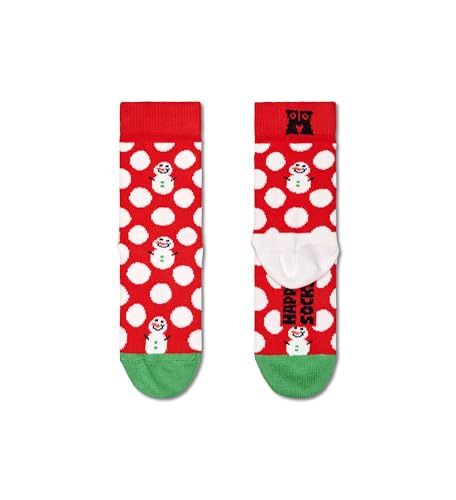 Happy Socks Unisex Baby Kinder Snowman Socken, Rot, 12-24 Monate von Happy Socks