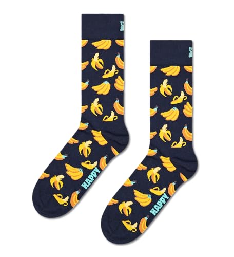 Happy Socks Unisex Banana Socken, Blau, Small/Medium von Happy Socks