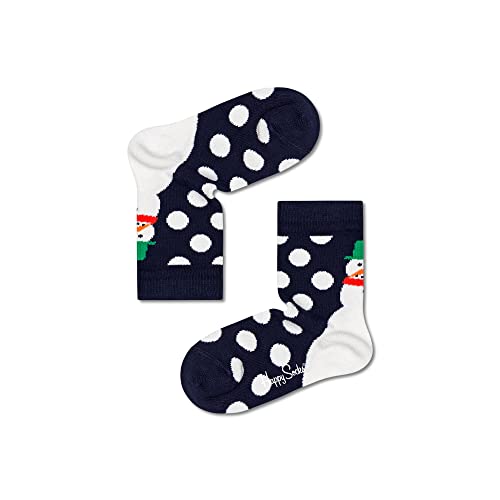 Happy Socks Unisex Kinder Jumbo Schneemann Socken, Navy, 1-2 Jahre von Happy Socks