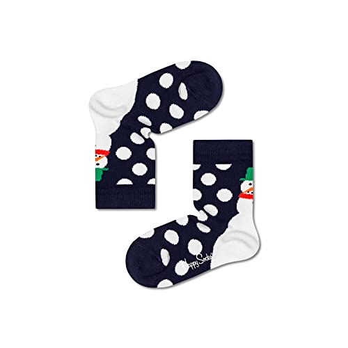 Happy Socks Unisex Kinder Jumbo Schneemann Socken, Navy, 7-9 Jahre von Happy Socks
