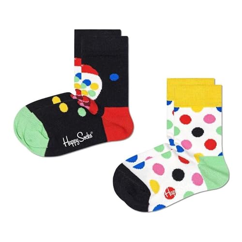 Happy Socks Unisex-Kinder Kids Bubblegum 2-Pack Socken, Multicolour, 2-3Yr von Happy Socks