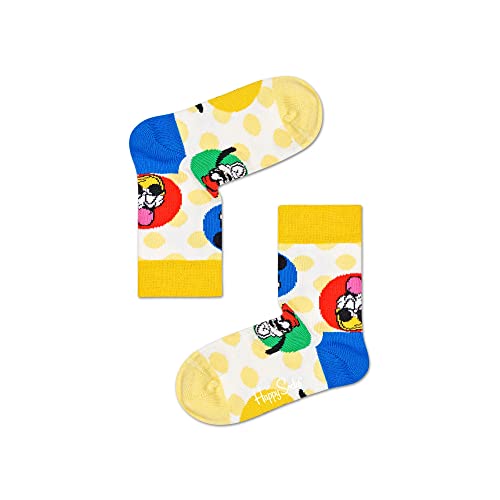Happy Socks Unisex Kinder Kids Disney Sunny Crew Sock Strumpfwaren, Geel, 4-6Y von Happy Socks