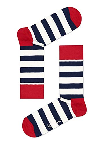 Happy Socks Unisex Stripe Socken, Mehrfarbig (Multi Rot 045), 41-46 EU von Happy Socks