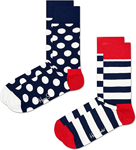 Happy Socks farbenfrohe und fröhliche Socken 2-Pack Classic Big Dot Socks Größe 36-40 von Happy Socks