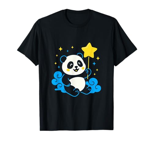 Midnight Sky Panda Geburtstag Sterne für Kinder Lächeln und Wolken T-Shirt Midnight Sky Panda Geburtstag Sterne für Kinder Lächeln und Wolken T-Shirt von Happy Star Panda Kids Birthday Art Joy Smiles Kids
