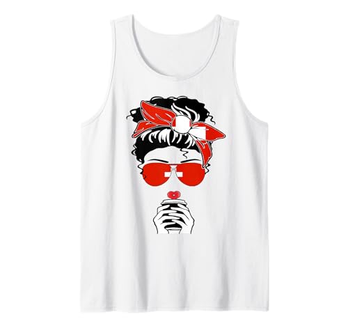 Cool Swiss Coffee Mommy Girl Sis Tante Switzerland Flaggenprint Tank Top von Happy Swiss National Day Proud To Be Swiss Apparel