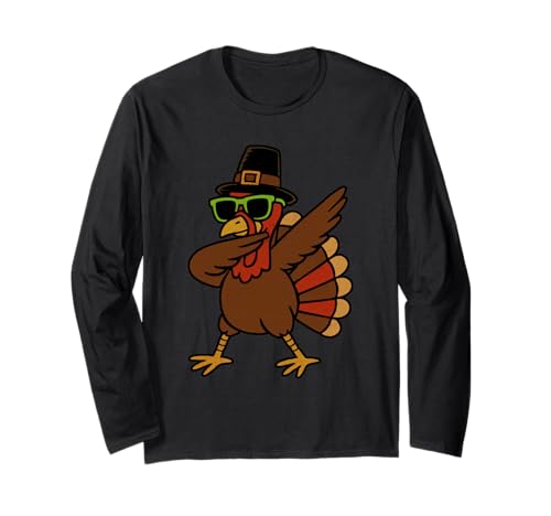 Niedliches Dabbing Truthahn Thanksgiving Kinder Jungen Mädchen Langarmshirt Niedliches Dabbing Truthahn Thanksgiving Kinder Jungen Mädchen Langarmshirt von Happy Thanksgiving Dabbing Turkey