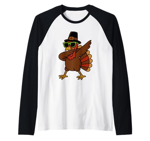 Niedliches Dabbing Truthahn Thanksgiving Kinder Jungen Mädchen Raglan Niedliches Dabbing Truthahn Thanksgiving Kinder Jungen Mädchen Raglan von Happy Thanksgiving Dabbing Turkey