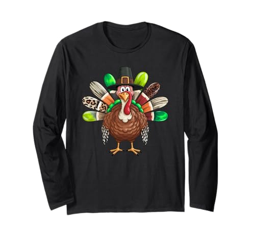 Lustiges Truthahn-Herbst-Design, Geschenk für Männer, Frauen, Kinder Langarmshirt Lustiges Truthahn-Herbst-Design, Geschenk für Männer, Frauen, Kinder Langarmshirt von Happy Thanksgiving Spooky Halloween Fall Graphic