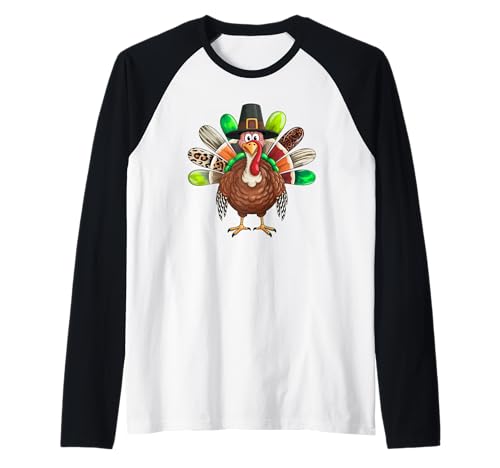 Lustiges Truthahn-Herbst-Design, Geschenk für Männer, Frauen, Kinder Raglan Lustiges Truthahn-Herbst-Design, Geschenk für Männer, Frauen, Kinder Raglan von Happy Thanksgiving Spooky Halloween Fall Graphic