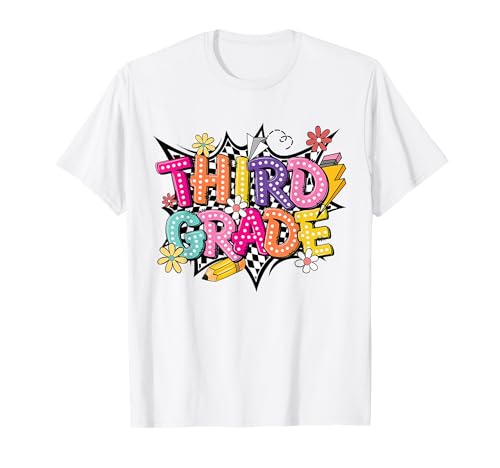 Erster Schultag Lustige Kinder der dritten Klasse zum Schulanfang T-Shirt Erster Schultag Lustige Kinder der dritten Klasse zum Schulanfang T-Shirt von Happy Third Grade Back To School Tees
