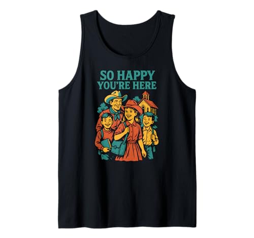 Happy Face So glücklich, dass du hier bist Süße Damen zurück zur Schule Tank Top Happy Face So glücklich, dass du hier bist Süße Damen zurück zur Schule Tank Top von Happy To See Your Face Cute Back To School Outfits