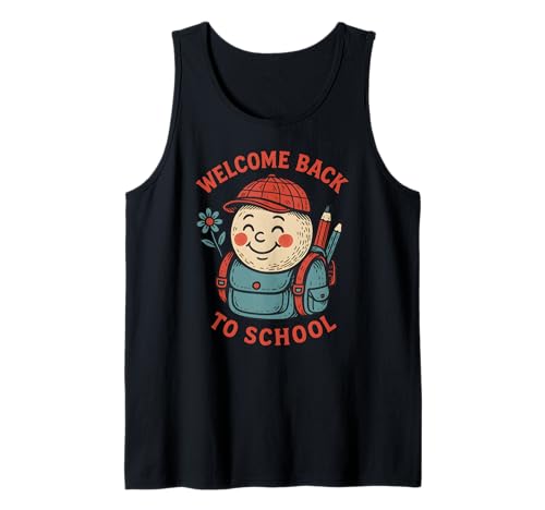 Happy Face Welcome Back To School, süßes Lehrer-Outfit für Damen Tank Top Happy Face Welcome Back To School, süßes Lehrer-Outfit für Damen Tank Top von Happy To See Your Face Cute Back To School Outfits