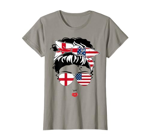 Niedliche englische amerikanische Mutter Mädchen Schwester Englisch Amerikanischer Stolz T-Shirt Niedliche englische amerikanische Mutter Mädchen Schwester Englisch Amerikanischer Stolz T-Shirt von Happy UK-US Friendship Day Proud Anglo–American