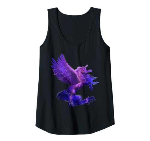 Damen Niedliches Einhorn Pegasus lila Beleuchtung Tank Top Damen Niedliches Einhorn Pegasus lila Beleuchtung Tank Top von Happy Unicorn