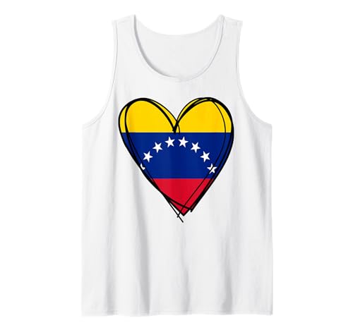 Stolzer venezolanischer Junge Mädchen Tante Papa Mama Venezuela Flagge Herz Tank Top Stolzer venezolanischer Junge Mädchen Tante Papa Mama Venezuela Flagge Herz Tank Top von Happy Venezuela Independence Day Proud Venezuelan