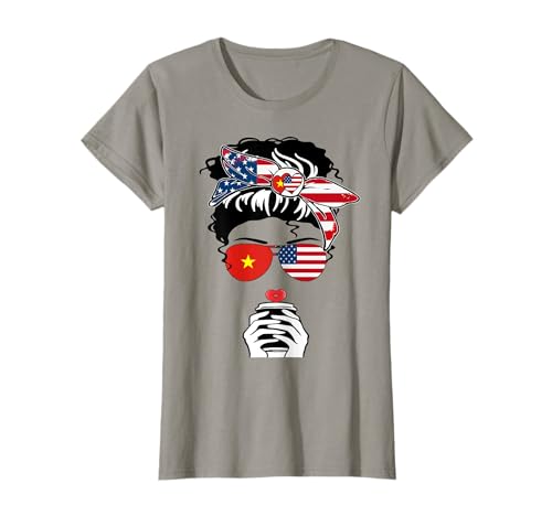 Vietnamesische Amerikanische Kaffee Mama Mädchen Schwester Tante Vietnam US-Flagge T-Shirt Vietnamesische Amerikanische Kaffee Mama Mädchen Schwester Tante Vietnam US-Flagge T-Shirt von Happy Vietnam America Day Vietnamese American Tee
