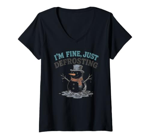 Damen Design für Weihnachten und Winter Schneemann T-Shirt mit V-Ausschnitt Damen Design für Weihnachten und Winter Schneemann T-Shirt mit V-Ausschnitt von Happy christmas frohe Weihnachten