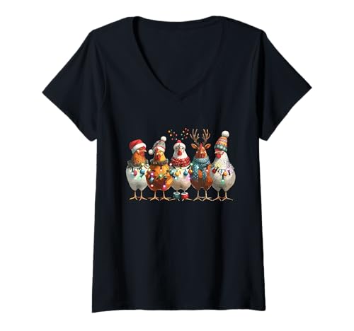 Damen Design für Weihnachten und Winter T-Shirt mit V-Ausschnitt Damen Design für Weihnachten und Winter T-Shirt mit V-Ausschnitt von Happy christmas frohe Weihnachten