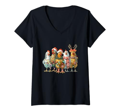 Damen Design für Weihnachten und Winter T-Shirt mit V-Ausschnitt Damen Design für Weihnachten und Winter T-Shirt mit V-Ausschnitt von Happy christmas frohe Weihnachten