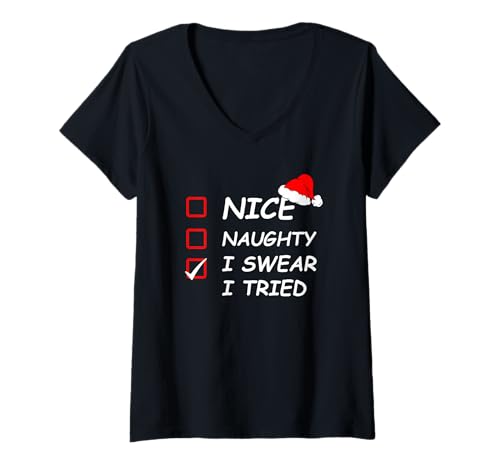 Damen Design für Weihnachten und Winter T-Shirt mit V-Ausschnitt Damen Design für Weihnachten und Winter T-Shirt mit V-Ausschnitt von Happy christmas frohe Weihnachten