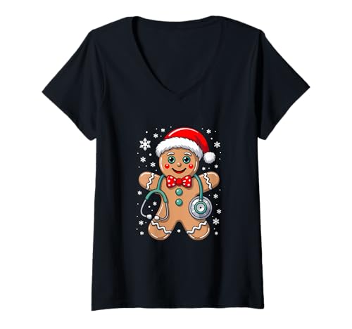 Damen Design für Weihnachten und Winter T-Shirt mit V-Ausschnitt Damen Design für Weihnachten und Winter T-Shirt mit V-Ausschnitt von Happy christmas frohe Weihnachten