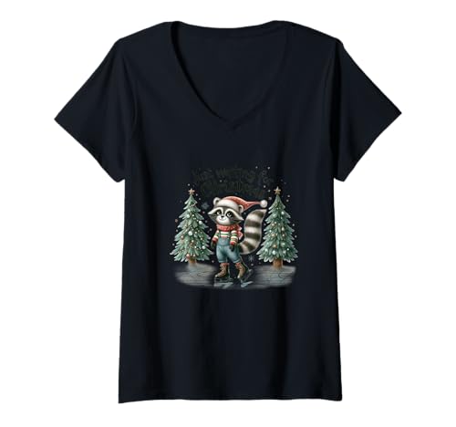 Damen Design für Weihnachten und Winter T-Shirt mit V-Ausschnitt Damen Design für Weihnachten und Winter T-Shirt mit V-Ausschnitt von Happy christmas frohe Weihnachten
