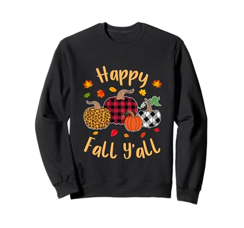 Herbst Kürbis Frauen Happy Fall Y'all Buffalo Plaid Leopard Sweatshirt Herbst Kürbis Frauen Happy Fall Y'all Buffalo Plaid Leopard Sweatshirt von Happy fall y'all autumn Vibes pumpkin women tees