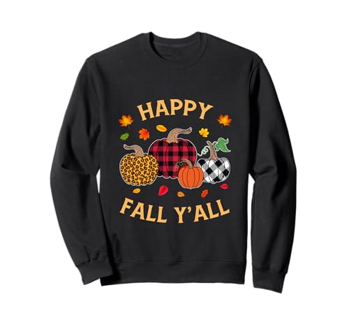 Herbst Kürbis Frauen Happy Fall Y'all Buffalo Plaid Leopard Sweatshirt Herbst Kürbis Frauen Happy Fall Y'all Buffalo Plaid Leopard Sweatshirt von Happy fall y'all autumn Vibes pumpkin women tees