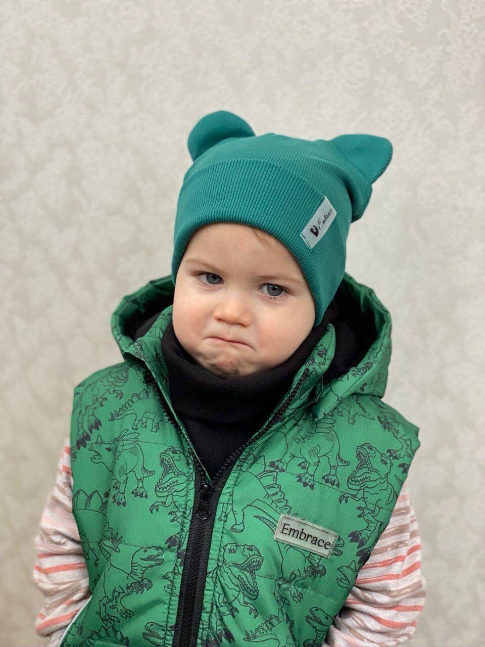 Grün Baby Mütze/Kleinkind Mütze/Baby Bär Beanie Mütze/Wintermütze/Baby-Dusche-Geschenk/Mama Geschenk/Gerippte Babymütze/Kinder Wintermütze/ von HappyBabyEU