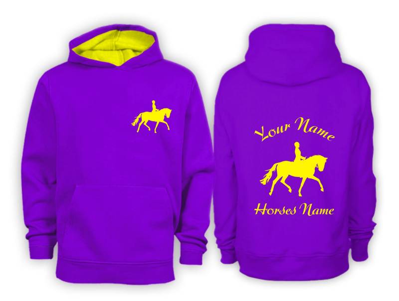Personalisierte Kontrast Dressur Pferd Hoodie H15 Personalisierte Kontrast Dressur Pferd Hoodie H15 von HappyDazePrintShop