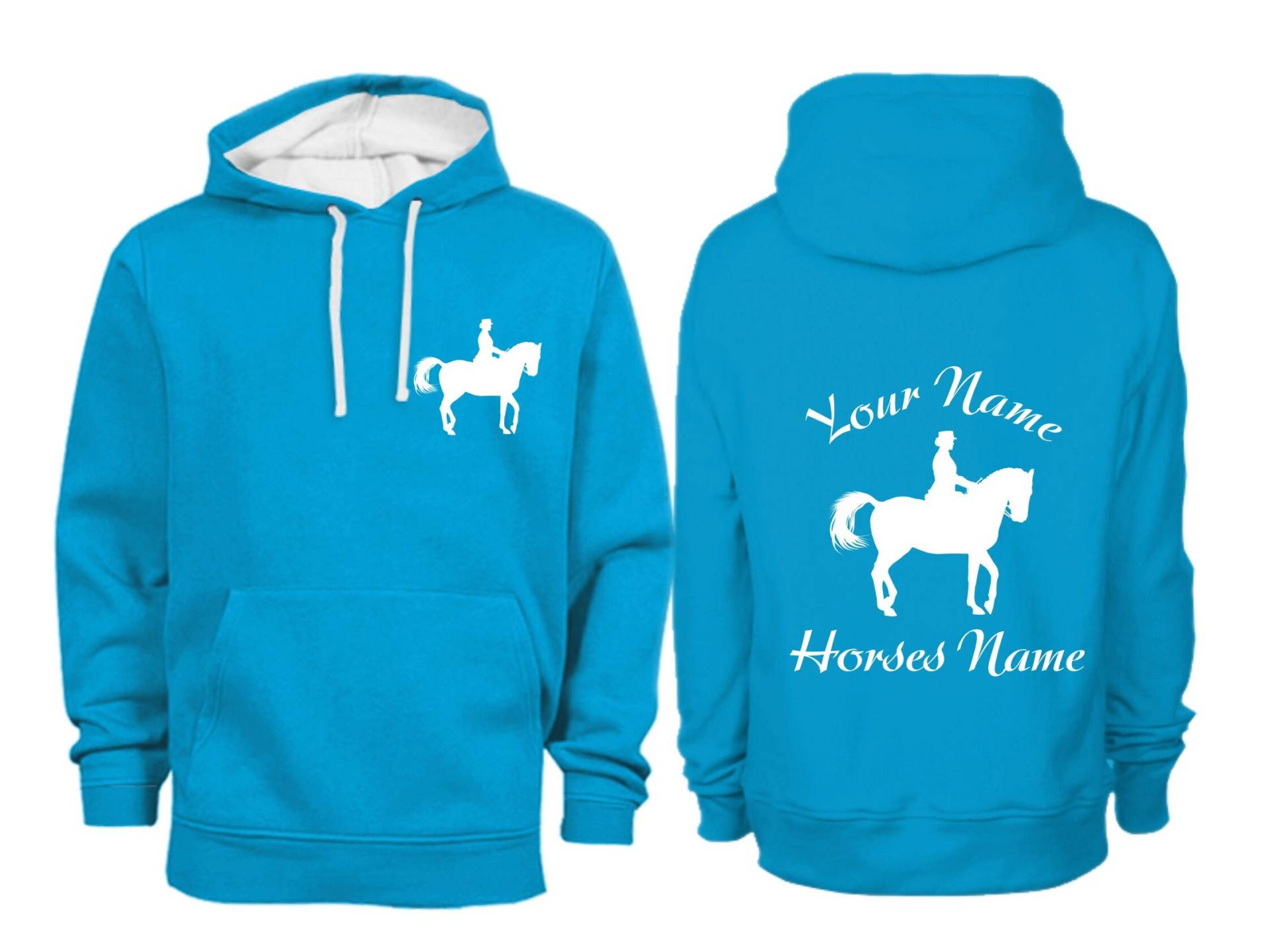 Personalisierte Kontrast Smart Dressur Pferd Hoodie H017 Personalisierte Kontrast Smart Dressur Pferd Hoodie H017 von HappyDazePrintShop