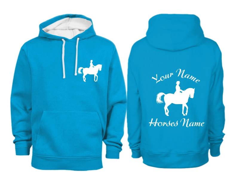 Personalisierte Kontrast Smart Dressur Pferd Hoodie H017 Personalisierte Kontrast Smart Dressur Pferd Hoodie H017 von HappyDazePrintShop